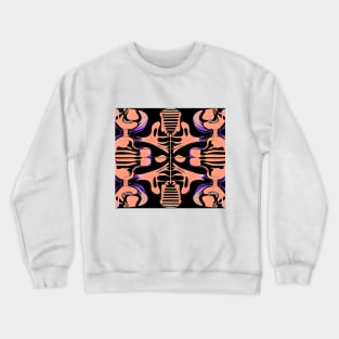 Skeleton and Bones (Salmon Orange and Purple) Crewneck Sweatshirt